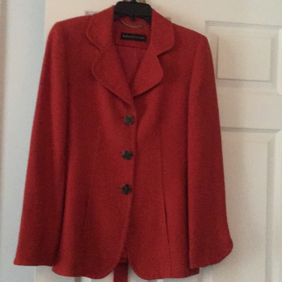 Dana Buchman Linen blend deep salmon sz 6 blazer - Picture 2 of 6